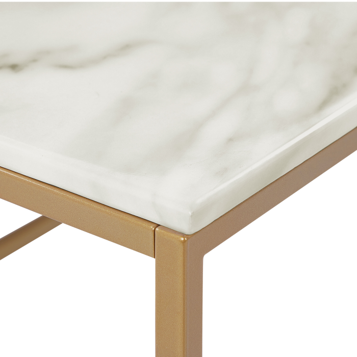 Măsuță de cafea DELANO Marmură/Auriu [5]