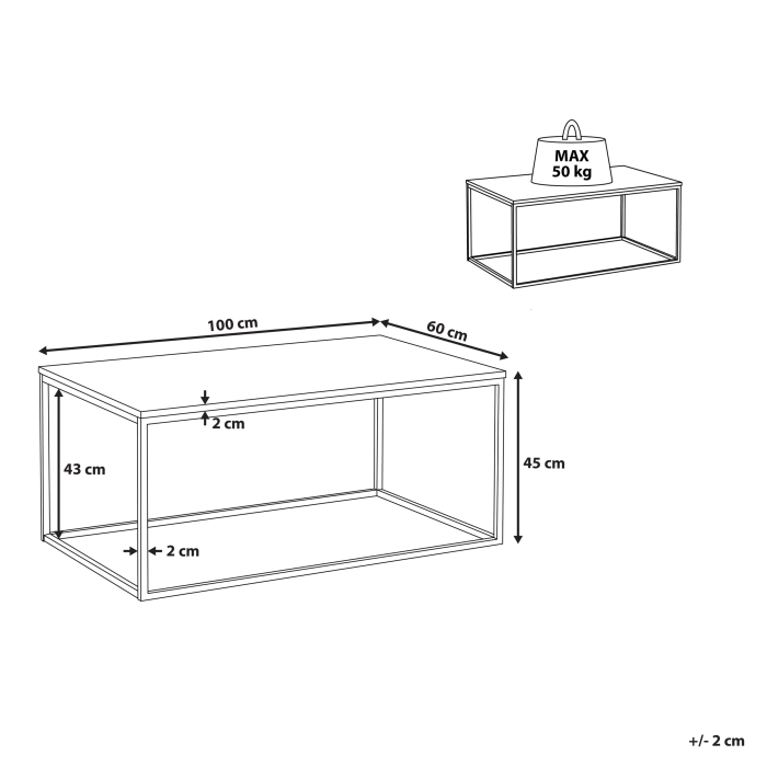 Coffee table DELANO Black/Gold [3]