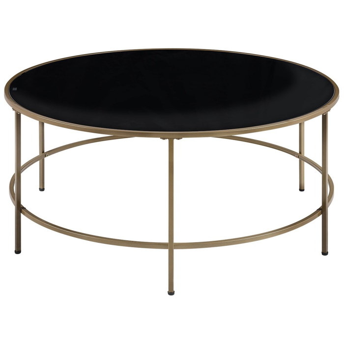 Coffee table FLORENCE Glass Black/Gold [2]