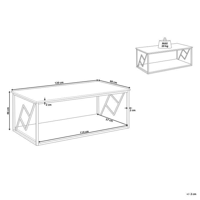 Coffee table FORRES Brown/Black [3]