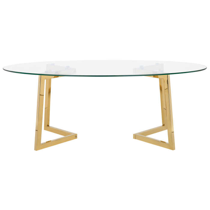 Măsuță de cafea FRESNO Sticlă Auriu [4]