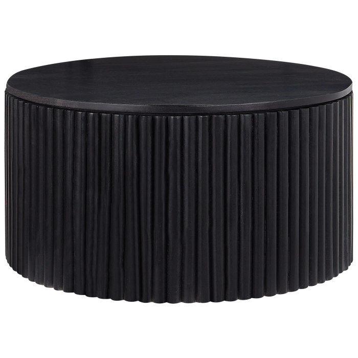 Coffee table KIRKWOOD Mango wood Black with storage [2]