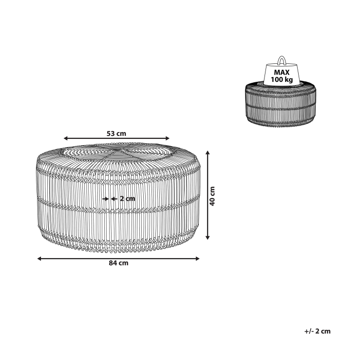 LIMNI coffee table Rattan Light brown [3]