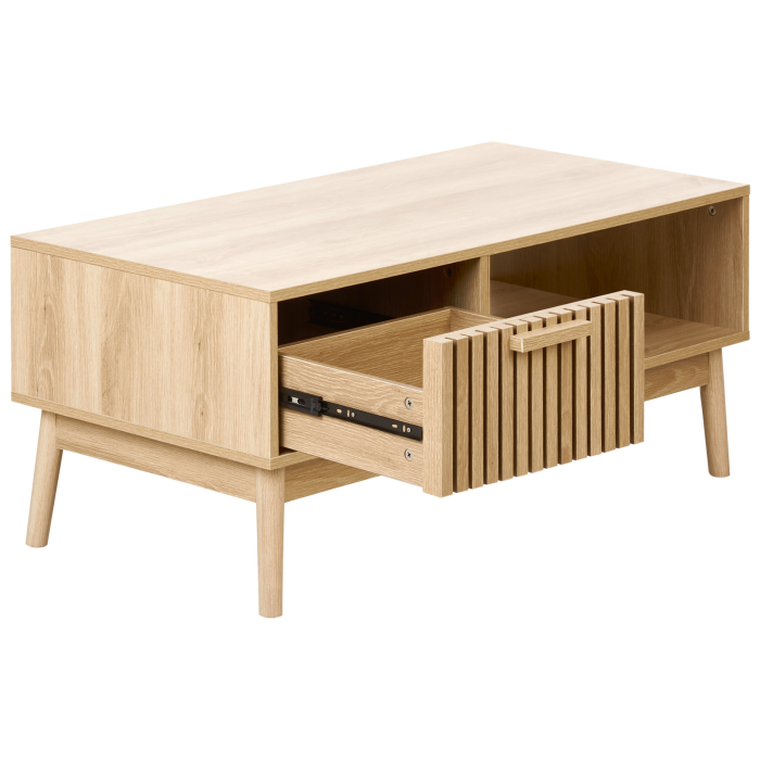 Măsuță de cafea LYNWOOD Maro deschis cu depozitare [5]