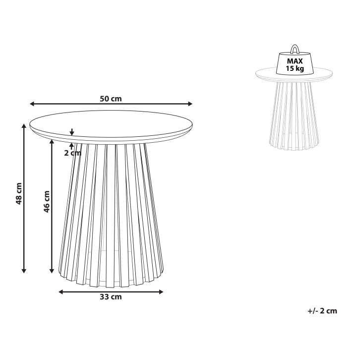 Măsuță de cafea MESILLA Lemn de acacia Maro [3]