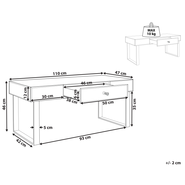 Măsuță de cafea NESLE Argintiu reflexiv cu depozitare [3]