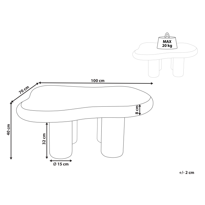 ONDLE Coffee Table Off-white [3]