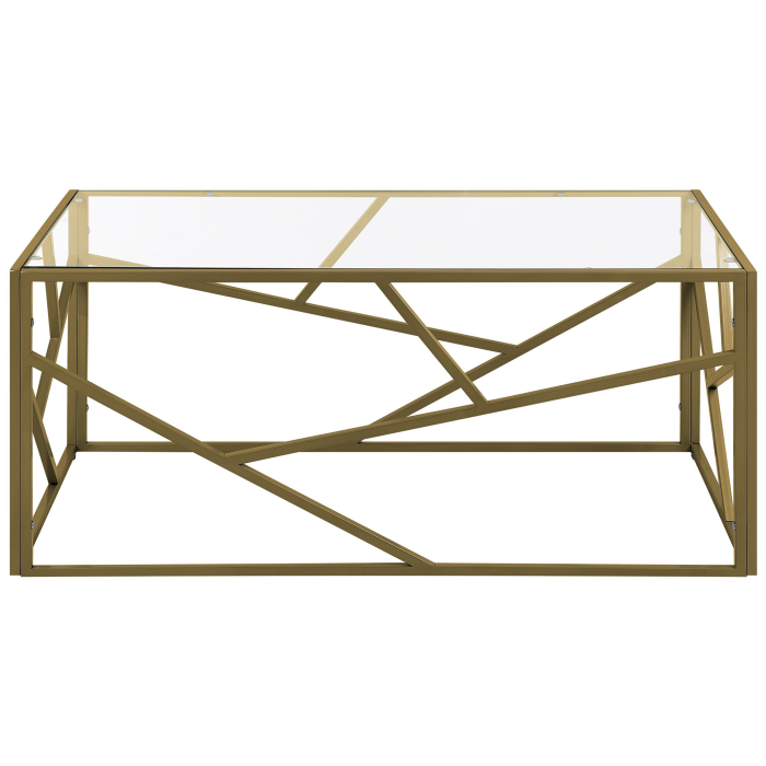 Măsuță de cafea ORLAND Sticlă Auriu [4]