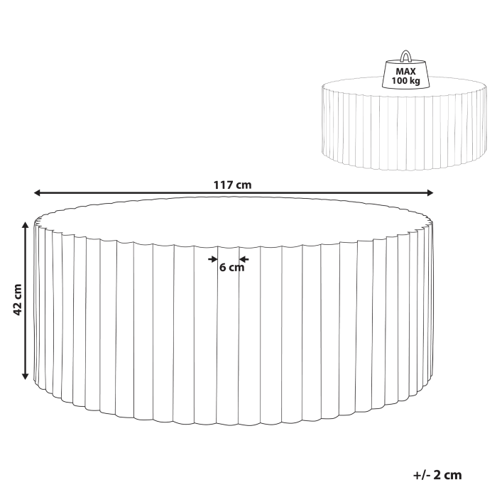 Outdoor dining table SOVARETO 180 cm 90 cm stone effect Dark grey [3]
