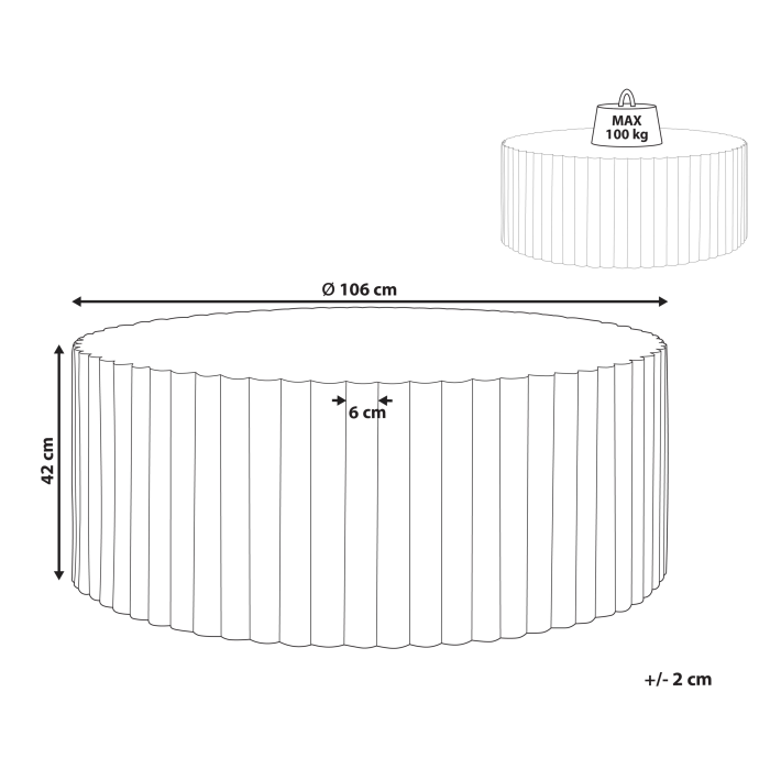 Măsuță de cafea POZZA II Terrazzo negru [3]