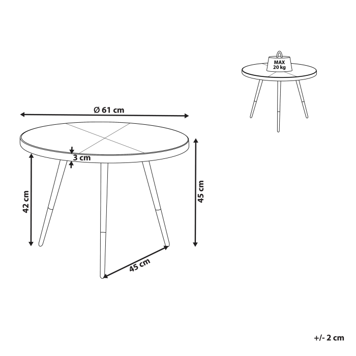 Coffee table RAMONA Dark Ash [3]