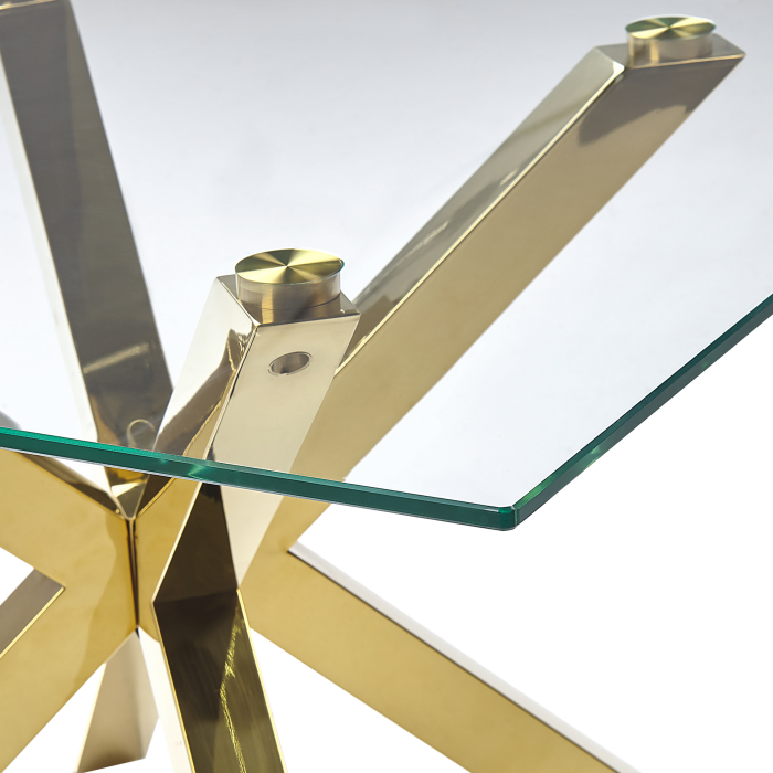 Coffee table STARLIGHT Tempered glass Gold [5]
