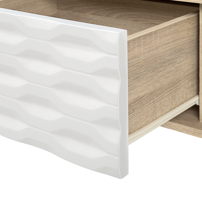 Coffee table SWANSEA Light brown with storage [9]