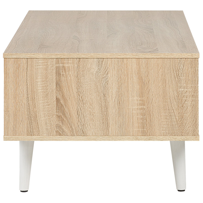 Coffee table SWANSEA Light brown with storage [6]