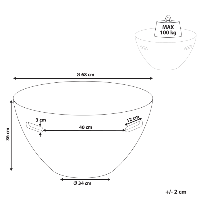 Coffee table VICARELLO Travertine look [3]