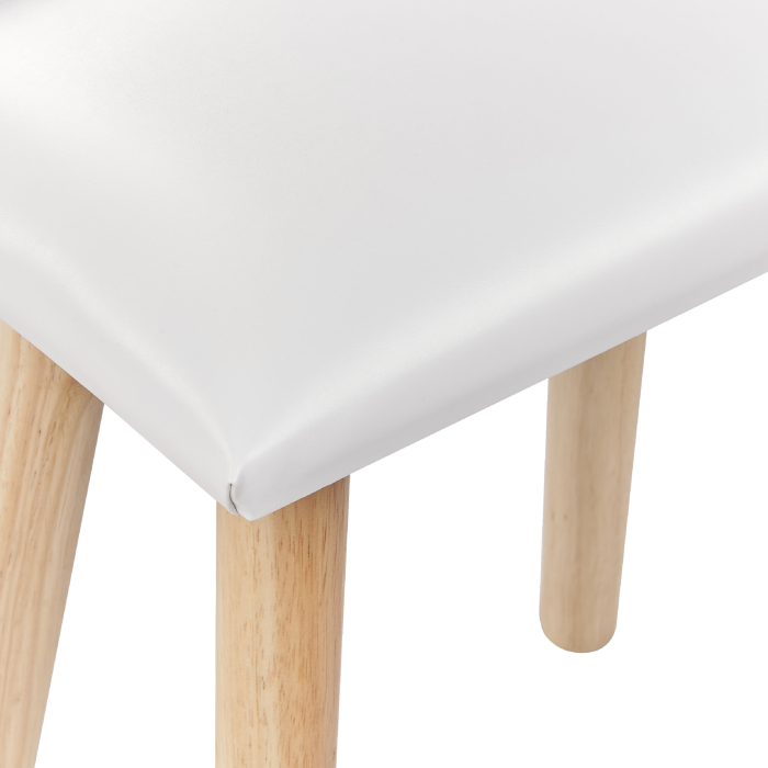 Masuță de machiaj cu oglindă și taburet DIEPPE LED Alb [9]