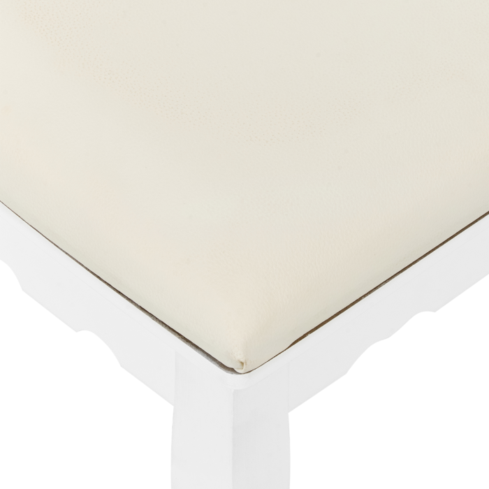 Masuță de machiaj cu oglindă și taburet GALAXIE Alb [8]