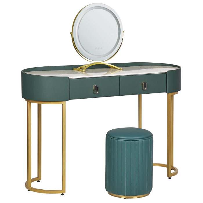 Vanishing table with mirror and stool VINAX LED Dark green [2]