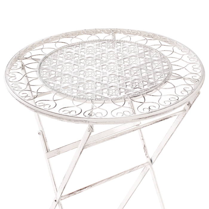 Mini bar pentru grădină TRIESTE 60 cm 60 cm Metal Bej deschis [6]