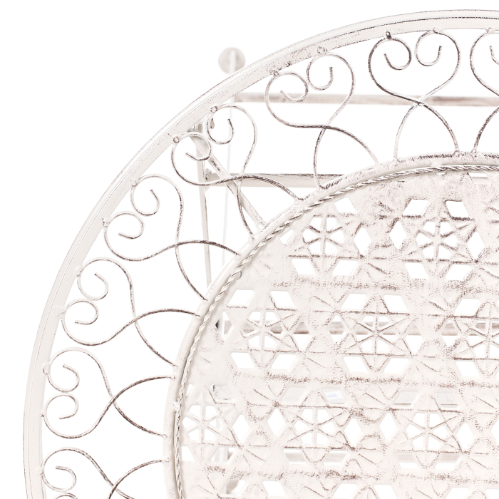 Mini bar pentru grădină TRIESTE 60 cm 60 cm Metal Bej deschis [7]