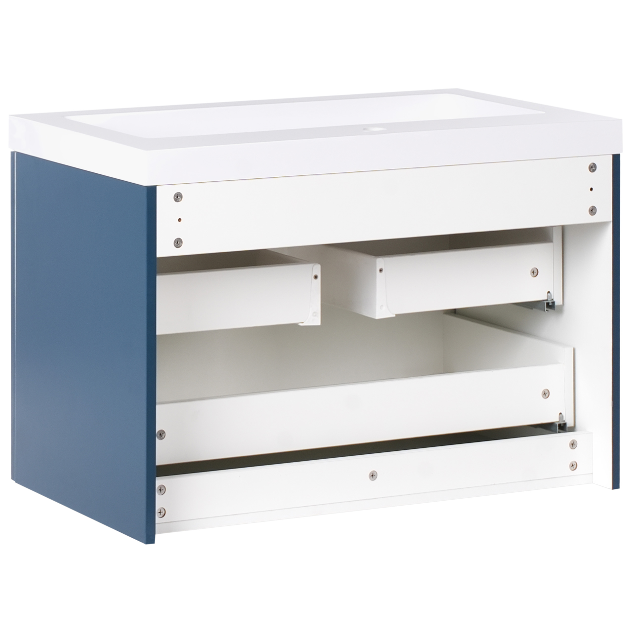 LAGO bathroom furniture with gold handle washbasin 80 cm Dark blue [6]