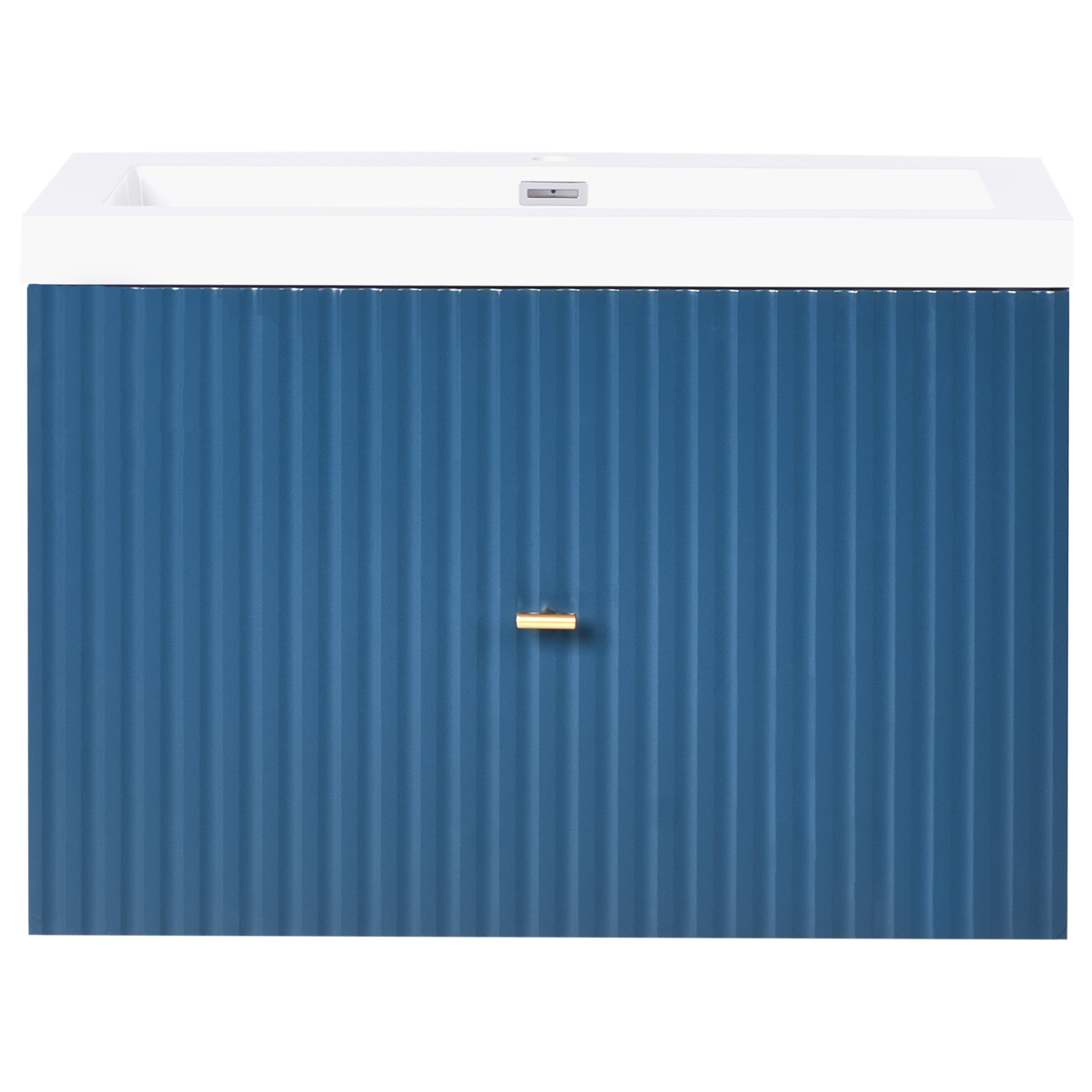 LAGO bathroom furniture with gold handle washbasin 80 cm Dark blue [5]