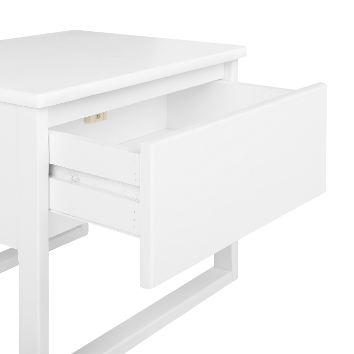 GIULIA 1-Drawer Bedside Table Pine Wood White [7]
