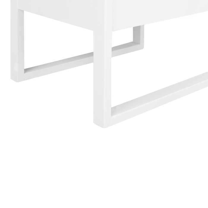 GIULIA 1-Drawer Bedside Table Pine Wood White [9]