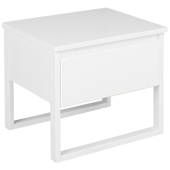 GIULIA 1-Drawer Bedside Table Pine Wood White [2]
