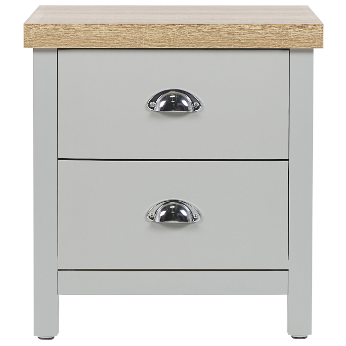 Noptieră cu 2 sertare CLIO Gri deschis [7]