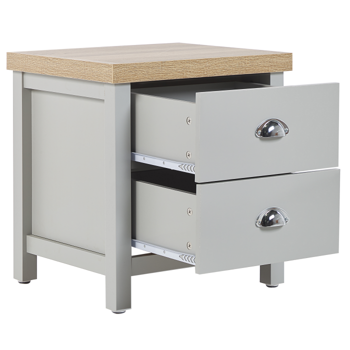 Noptieră cu 2 sertare CLIO Gri deschis [5]