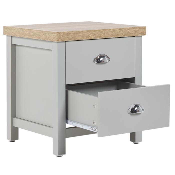 Noptieră cu 2 sertare CLIO Gri deschis [4]