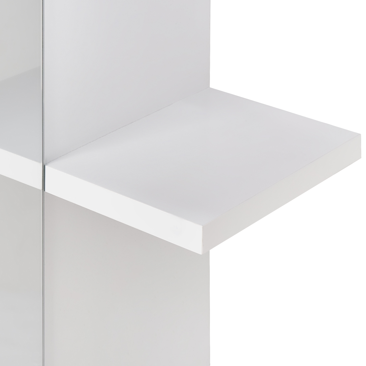 Oglindă de perete cu raft PELOTAS 45 cm 45 cm Alb [7]