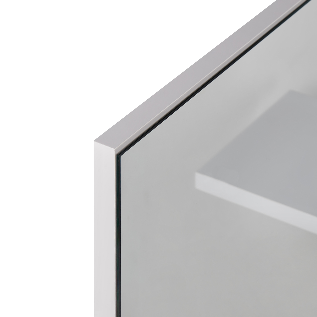 Oglindă de perete cu raft PELOTAS 45 cm 45 cm Alb [6]