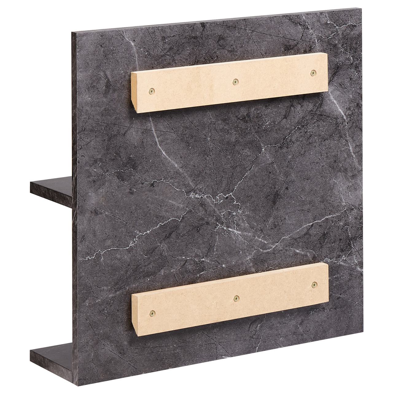 Wall mirror with shelf PELOTAS 45 cm 45 cm Marble/Black [5]