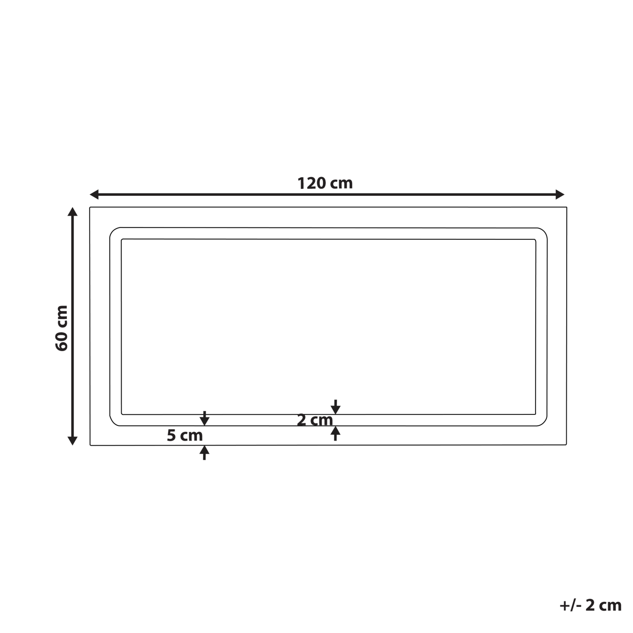 Oglindă LED pentru baie BENOUVILLE 120 cm 60 cm Argintiu [3]