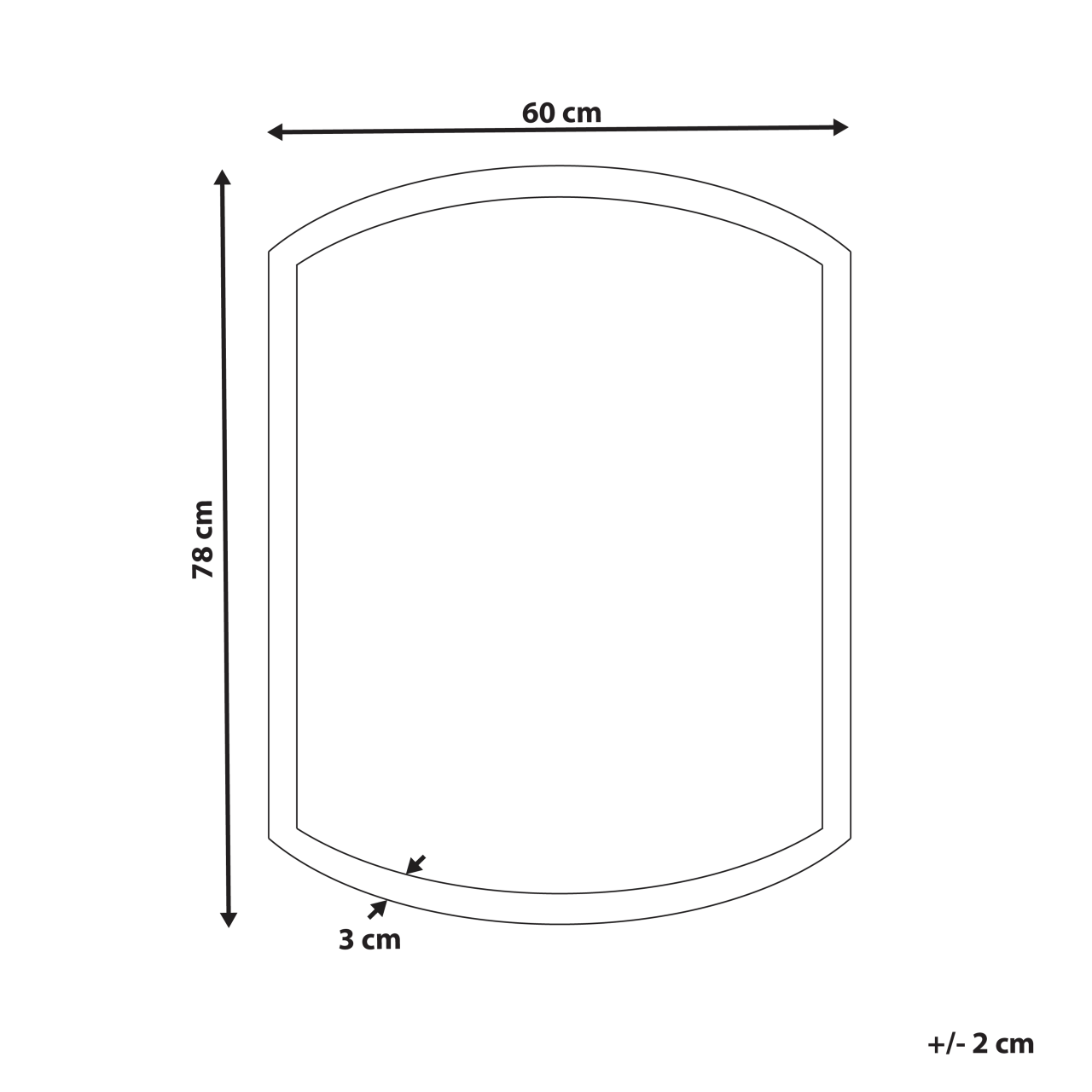 LED bathroom mirror BEZIERS 60 cm 78 cm Silver [3]