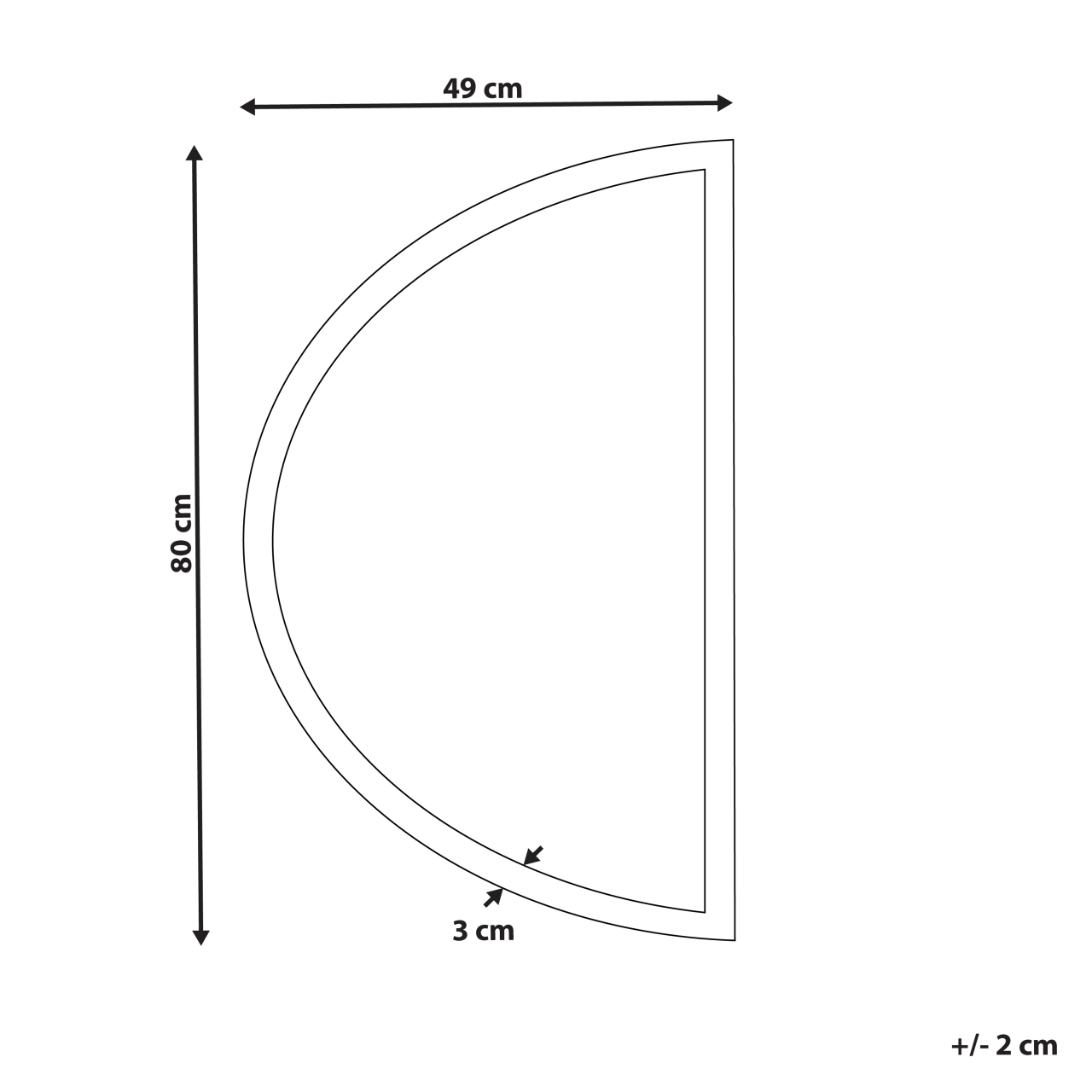 Oglindă LED pentru baie BEZONS 49 cm 80 cm Argintiu [3]