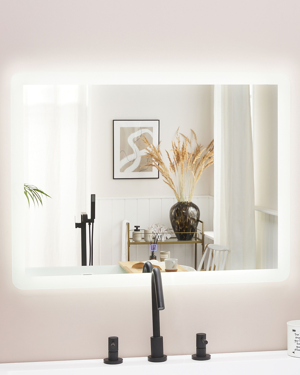 LED bathroom mirror CORROY 80 cm 60 cm Silver [1]