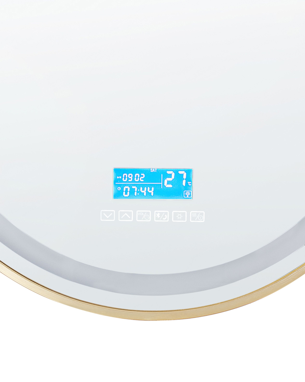 LED bathroom mirror DAROIS 60 cm 60 cm With integrated Bluetooth speaker Gold [6]