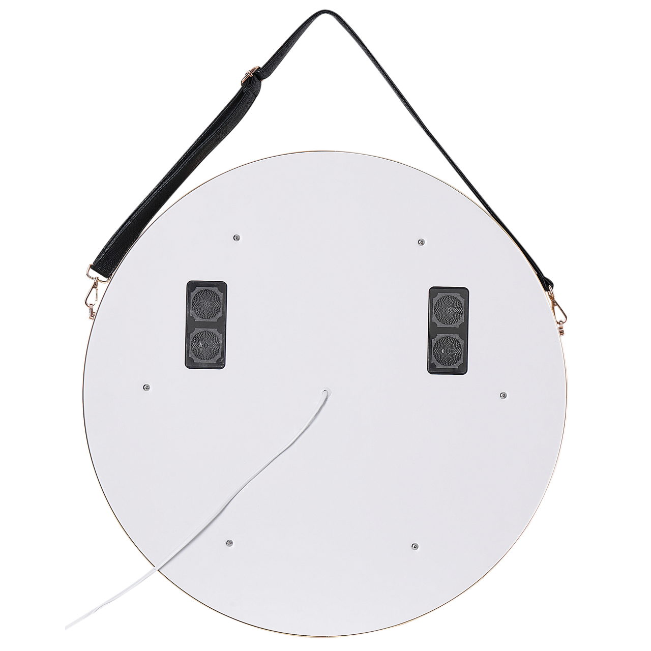 LED bathroom mirror DAROIS 60 cm 60 cm With integrated Bluetooth speaker Gold [4]