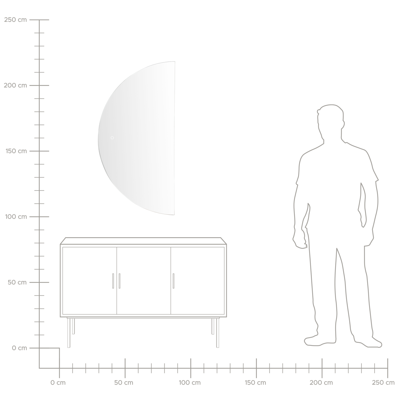 Oglindă LED pentru baie LOUE 60 cm 120 cm Argintiu [8]