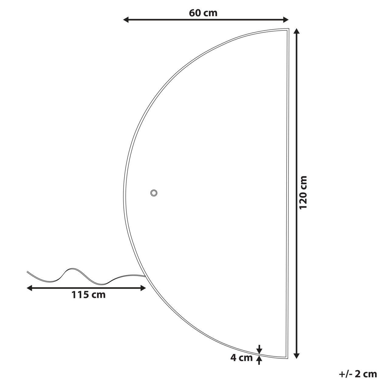 Oglindă LED pentru baie LOUE 60 cm 120 cm Argintiu [3]