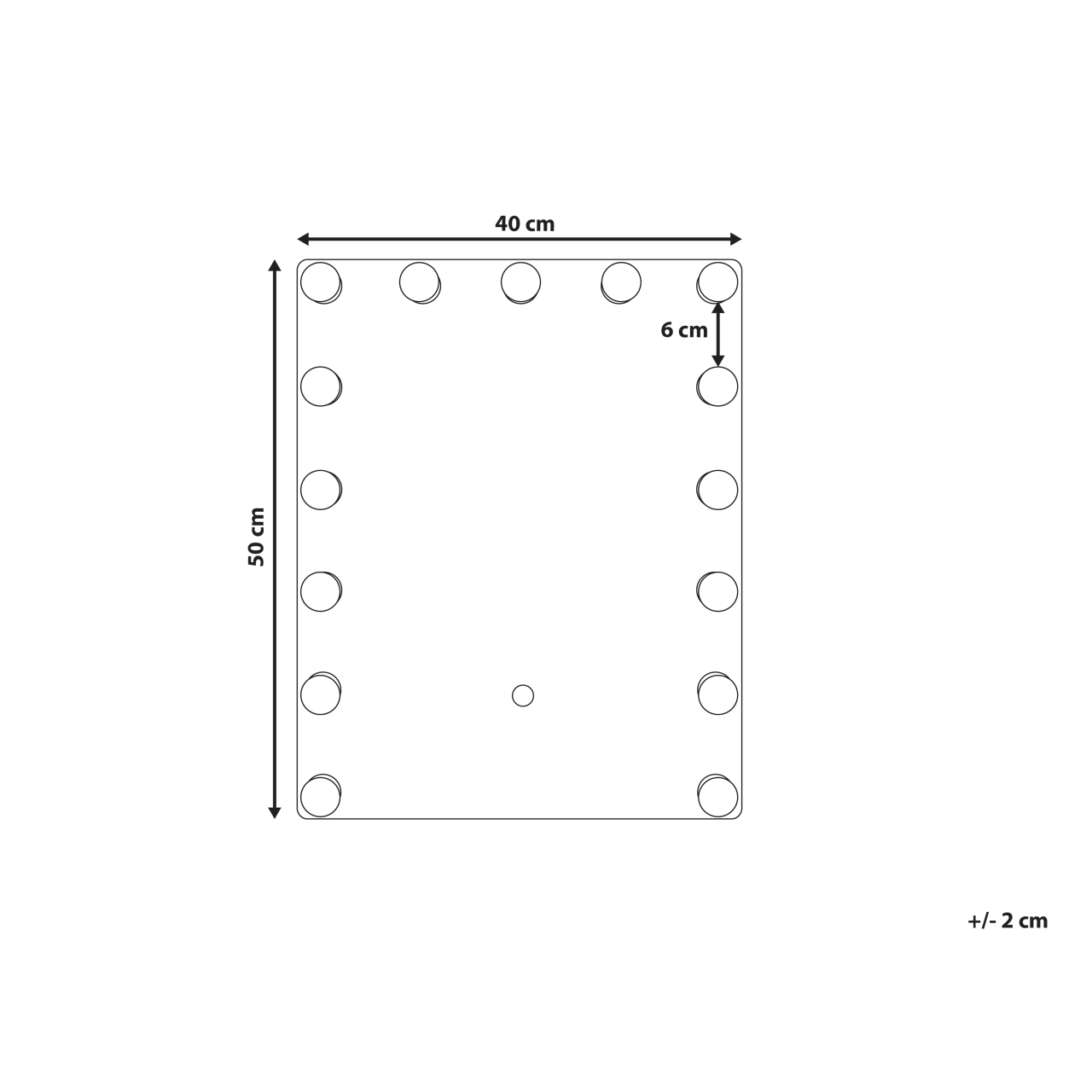Oglindă LED pentru baie LUCENAY 40 cm 50 cm Argintiu [3]