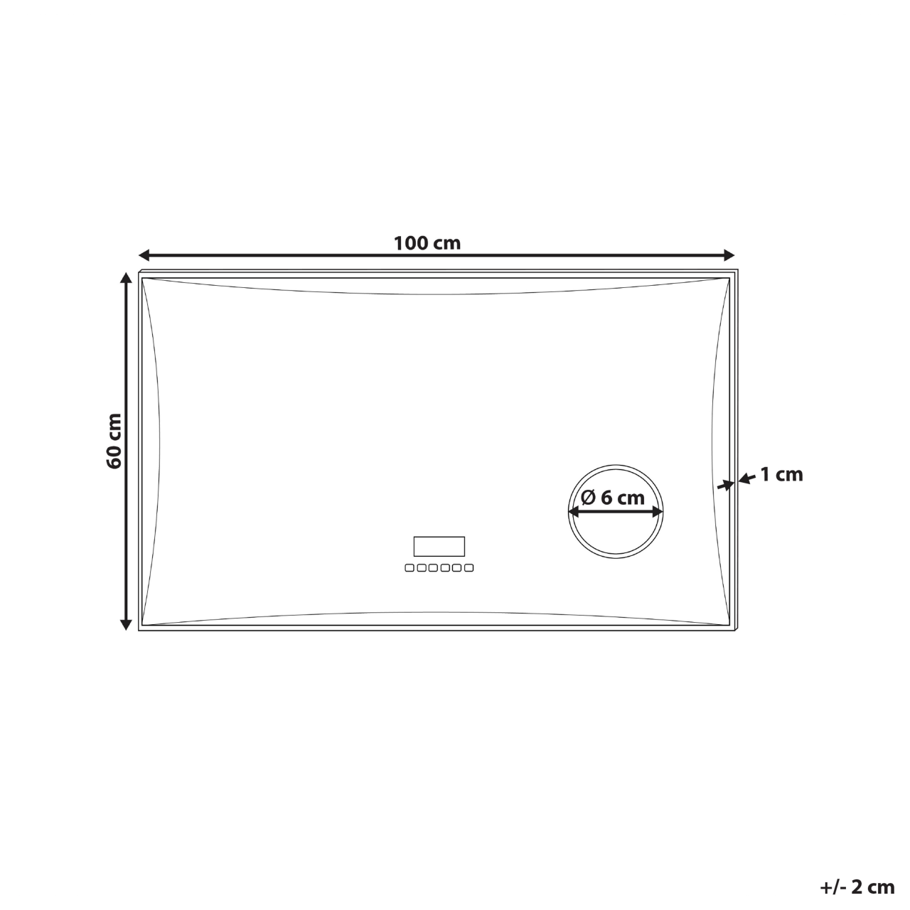 Oglindă LED pentru baie ONLAY 100 cm 60 cm Argintiu [3]