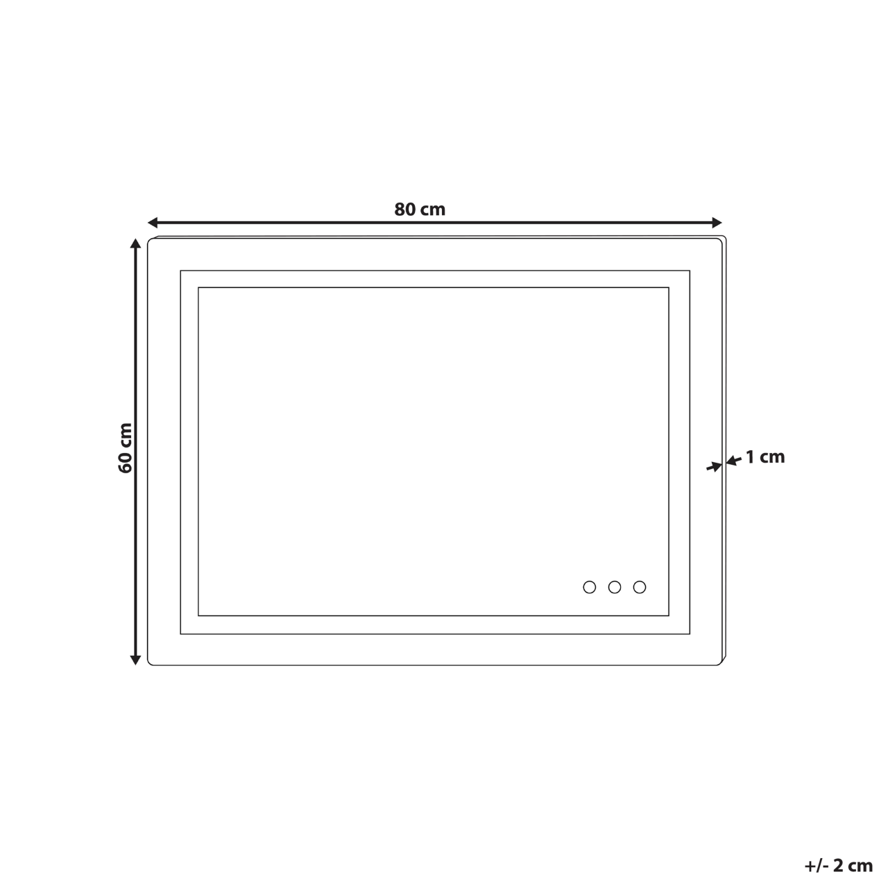 LED bathroom mirror PRENOIS 80 cm 60 cm Silver [3]