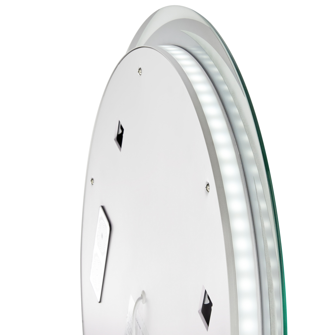 Oglindă LED pentru baie TANAY 60 cm 60 cm Cu difuzor Bluetooth integrat Argintiu [7]