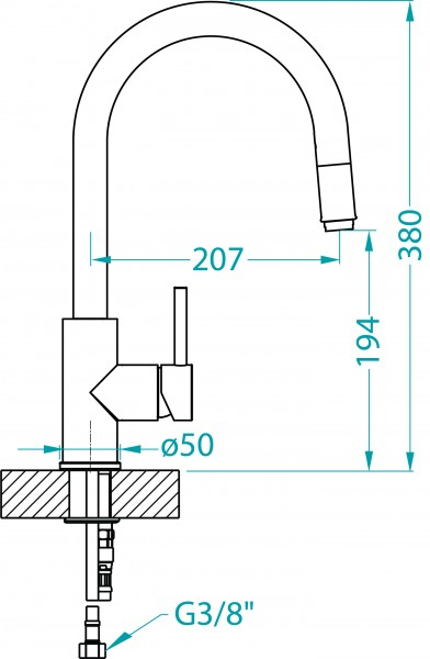 Pachet chiuveta compozit Formic 20 si Delos(cap extractibil) [5]