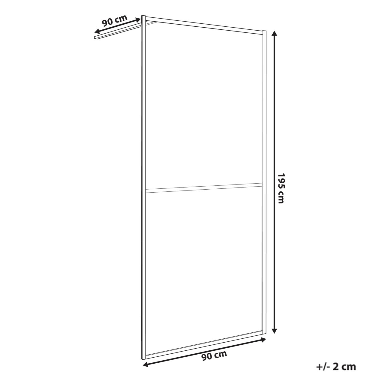 Shower cabin screen ACULEO 90 x 195 cm Black [3]