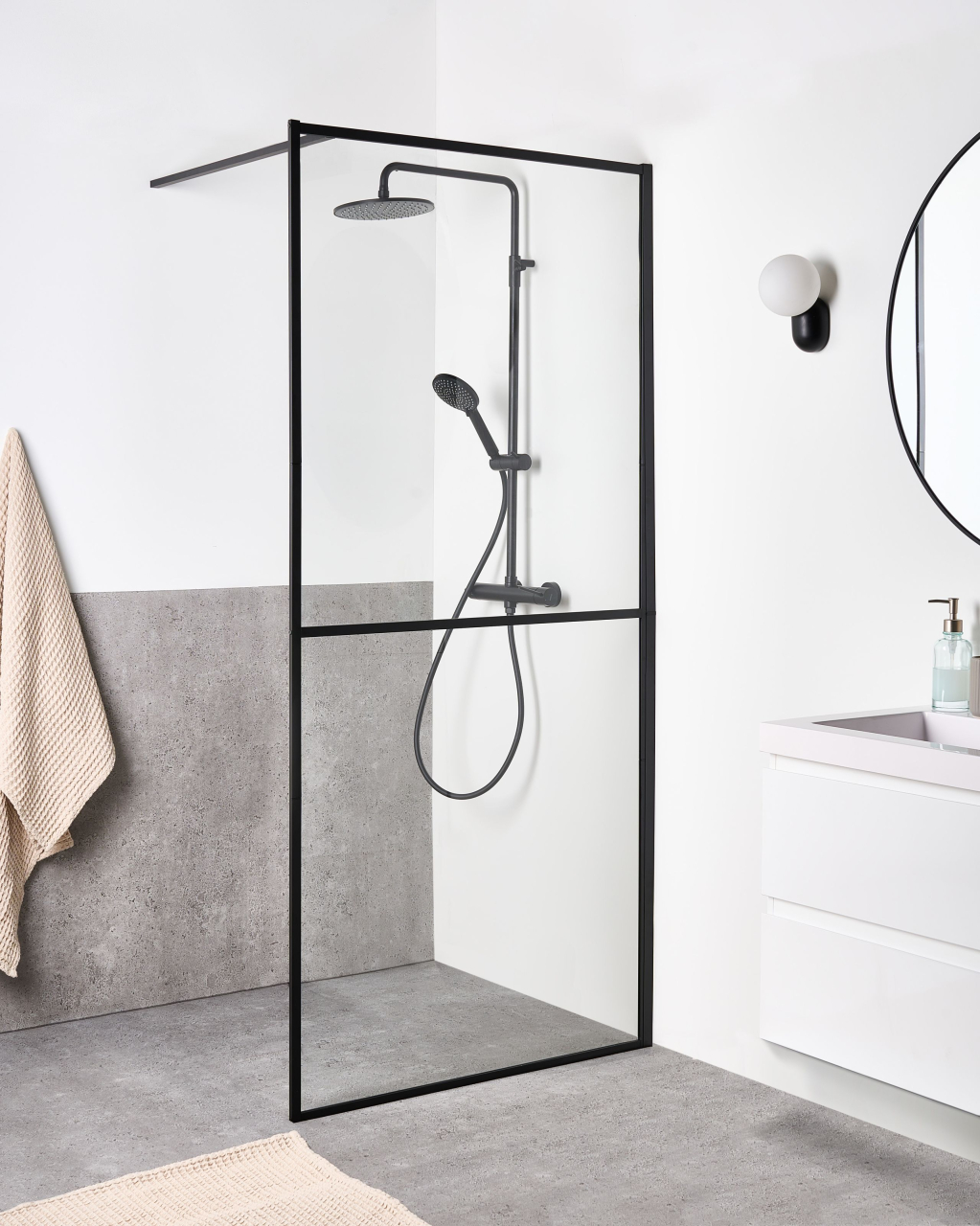 Shower cabin screen ACULEO 90 x 195 cm Black [1]